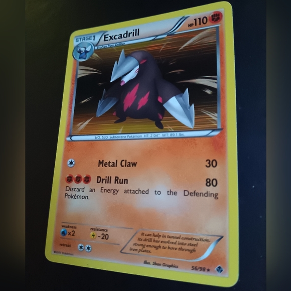 Excadrill Pokemon Card - Emerging Powers - 56/98 Rare Holo - Picture 5 of 9